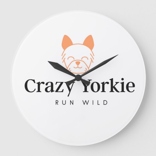 Crazy Yorkie Time Horloge (Recto)