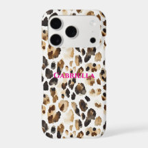 Cream Brown Leopard Animal Print