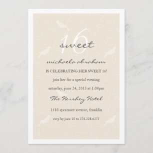 Cream Chic Sweet 16 invitation à la fête