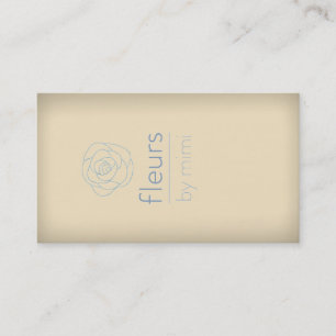 Cream Ecru Carte de visite avec Rose