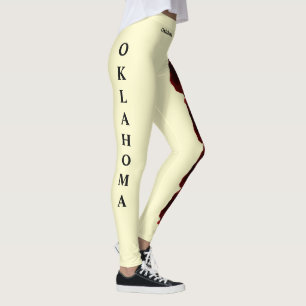 Cream Oklahoma State Oklahoma Rose Leggings de fle