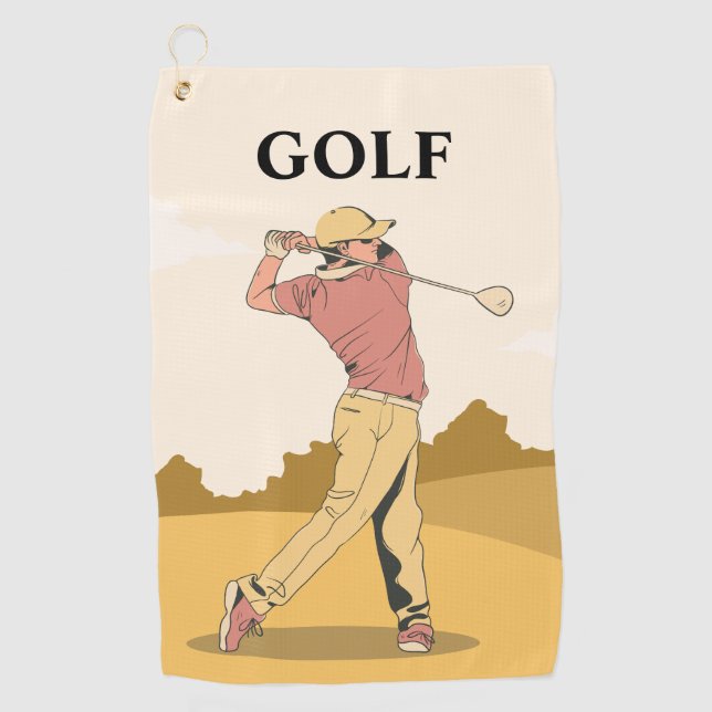 Cream Red Custom Meilleures serviettes de golf (Devant)