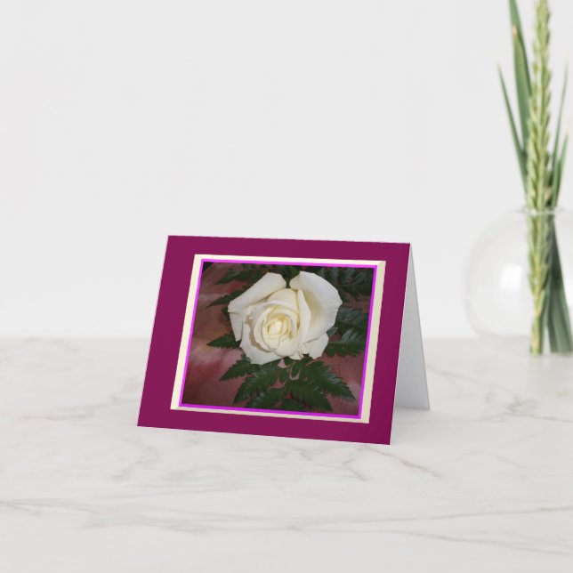 Cream Rose Note Cards (Devant)