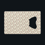 Cream steel bottle opener with pink and red hearts<br><div class="desc">Slip a touch of timeless romance into your wallet with our 'Classic Cream' credit card-style bottle opener. This elegant and functional tool features a sophisticated all-over pattern of our signature red rose hearts and personalized initials. Printed on a warm, smooth cream background, the repeating floral design creates a high-end texture...</div>