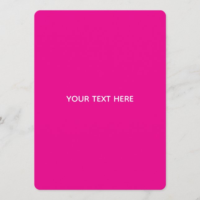 Creat Your Own Megenta Invitation Postcard (Devant)