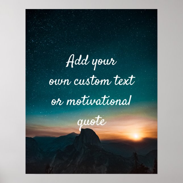 Create Custom Quote Poster - Mountain Sunset (Devant)