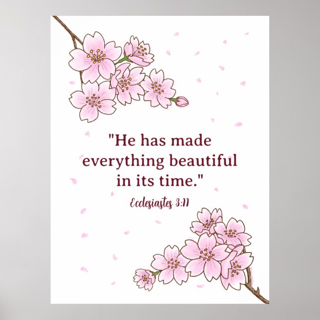 Create Your Desired Bible Art Floral Poster (Devant)