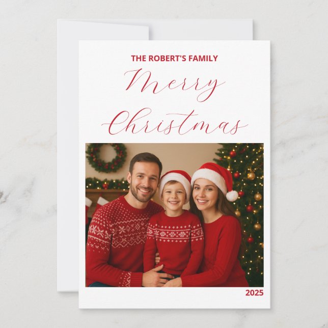 create your own Christmas Family Card (Devant)