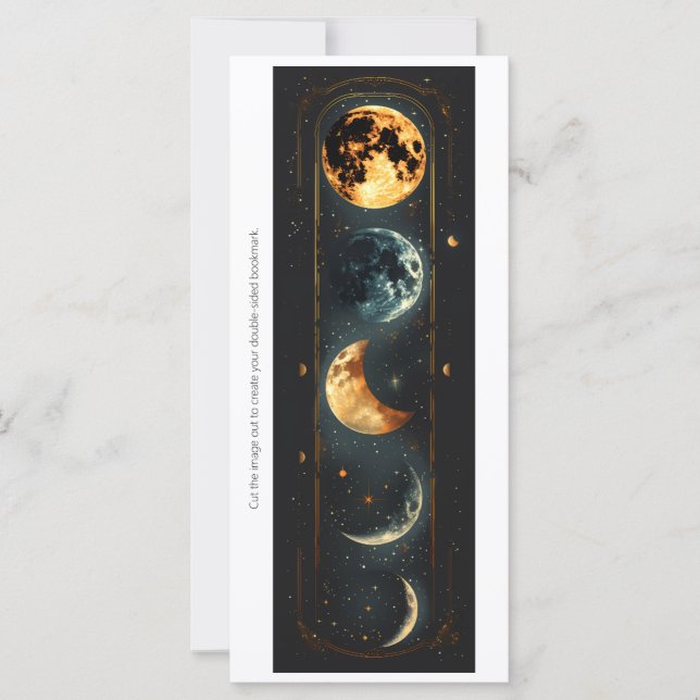 Create Your Own Moon Phases Bookmark Card (Devant)