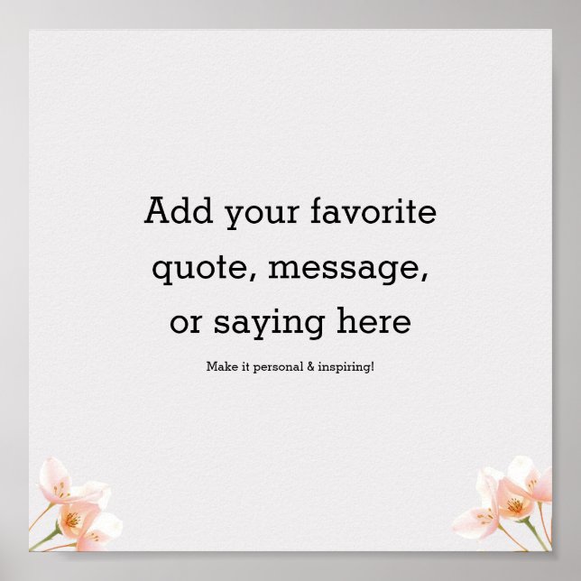 Create Your Own Motivational Quote Poster (Devant)