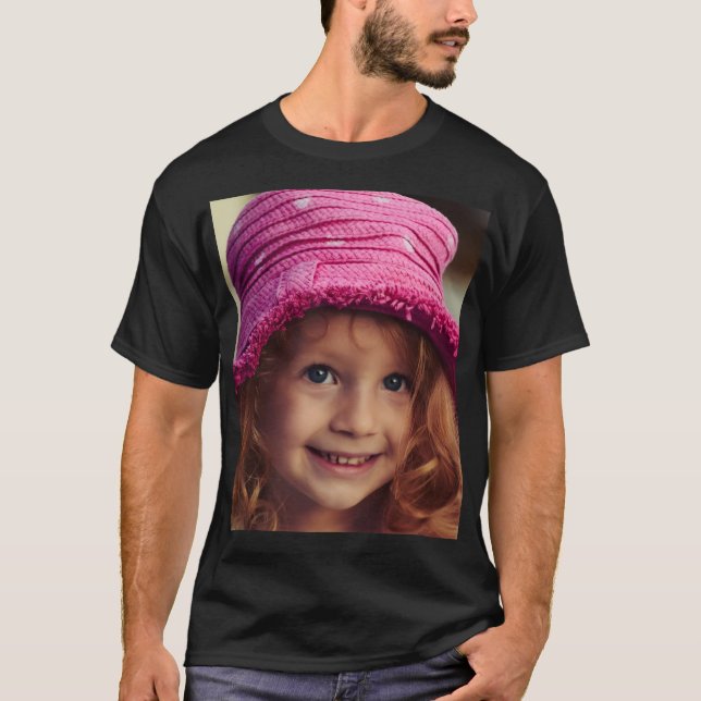 CREATE YOUR OWN PHOTO BLACK T-SHIRT (Devant)