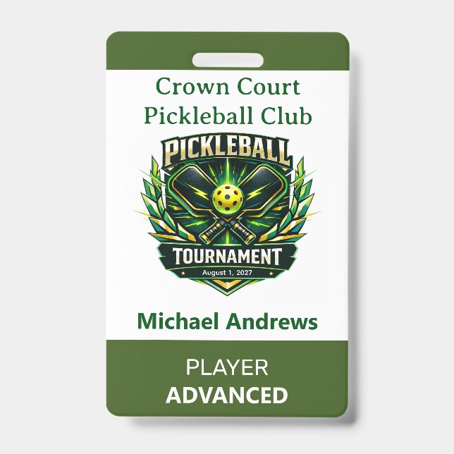 Create Your Own Pickleball Tournament Badge (Avant)