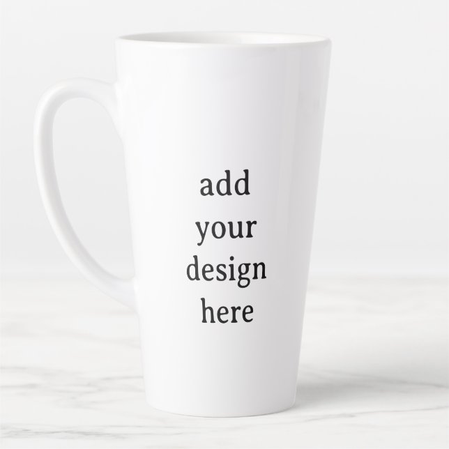 Create Your Own Simple Custom Large 17oz Latte Mug (Gauche)