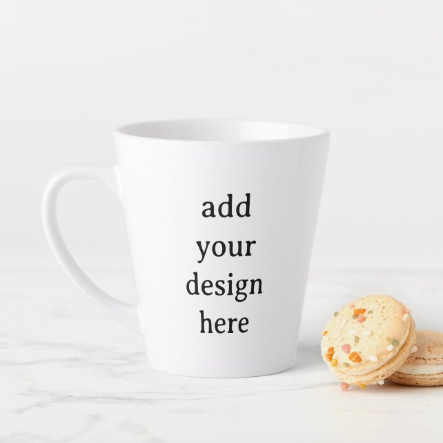 Create Your Own Simple Custom Small Latte Mug  (En situation)