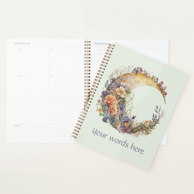 Create Your Own Summer Garden Floral Crescent Moon (Devant avec enveloppe)