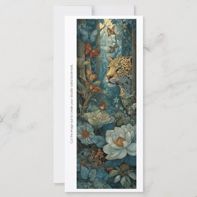 Create Your Own Tropical Cheetah Bookmark Card (Devant)