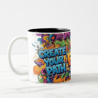 "Create Your Path" Graffiti Mug
