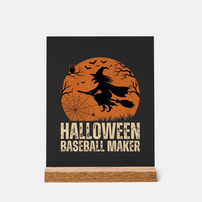 Créateur de baseball Halloween Graphique de sorciè (Recto)