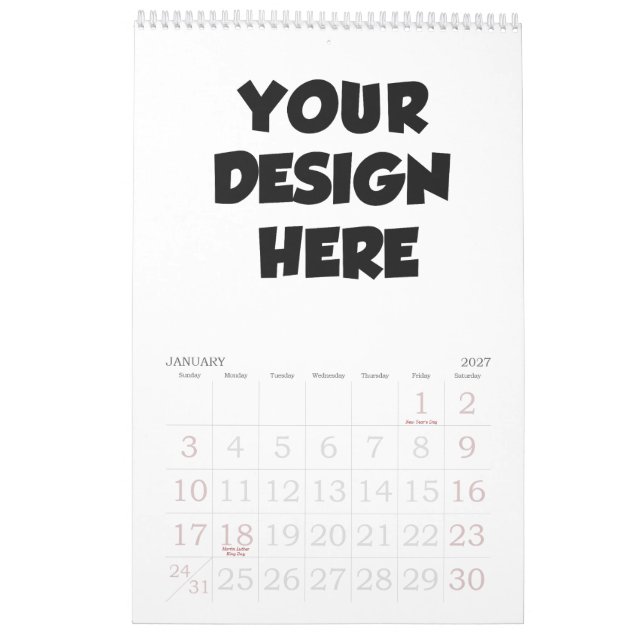 Créateur de calendrier libre - Créer des calendrie (Jan 2027)