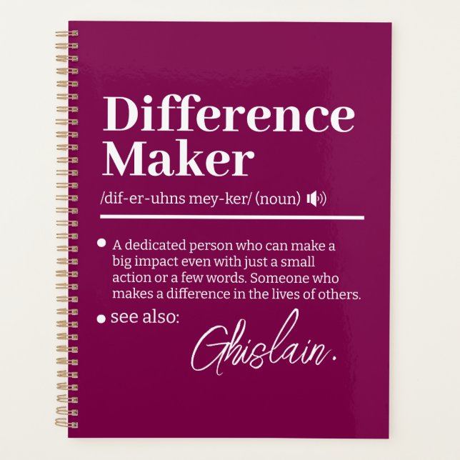 Créateur de différence personnalisé, cadeau d'appr (Devant)
