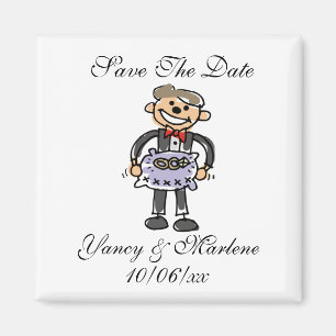 Créatif Enregistrer La Date Magnet Ring Porteur
