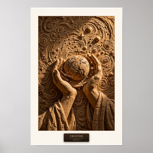 Création — Affiche Sculptée des Écritures (Devant)