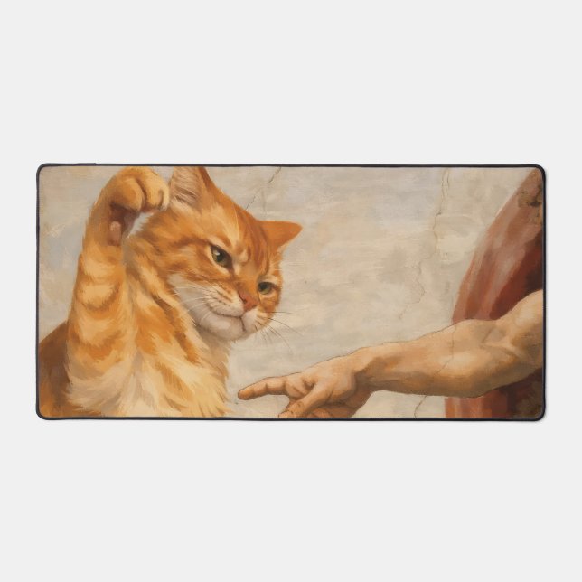 Création d'Adam avec le chat Sarca, une œuvre d'ar (Recto)
