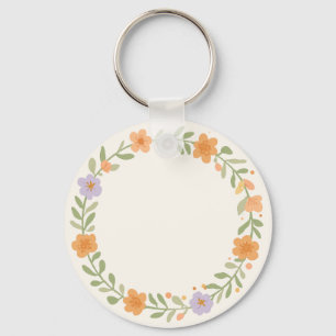Création de porte-clés ornement de couronne floral