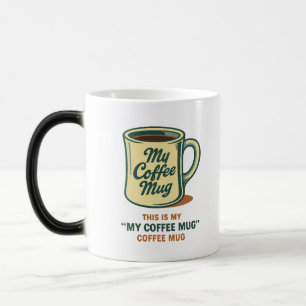 Création humoristique pour tasse à café rétro