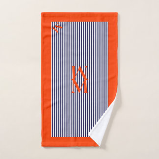 Création marine personnalisée bleu marine et orang