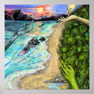 Créations de la Terre - Impression de Poster du No