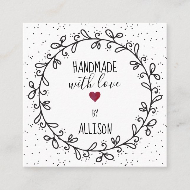 Créations Faite Avec Amour Étiquettes Suspendues 2 (Devant)