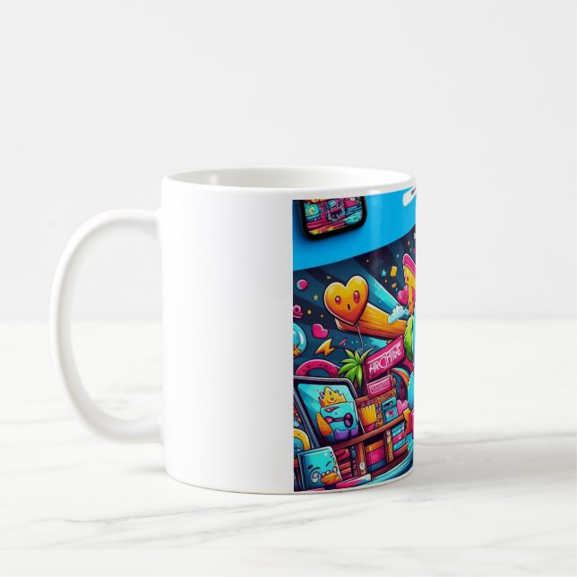 Créations sur demande personnalisées : Mug de café (Gauche)