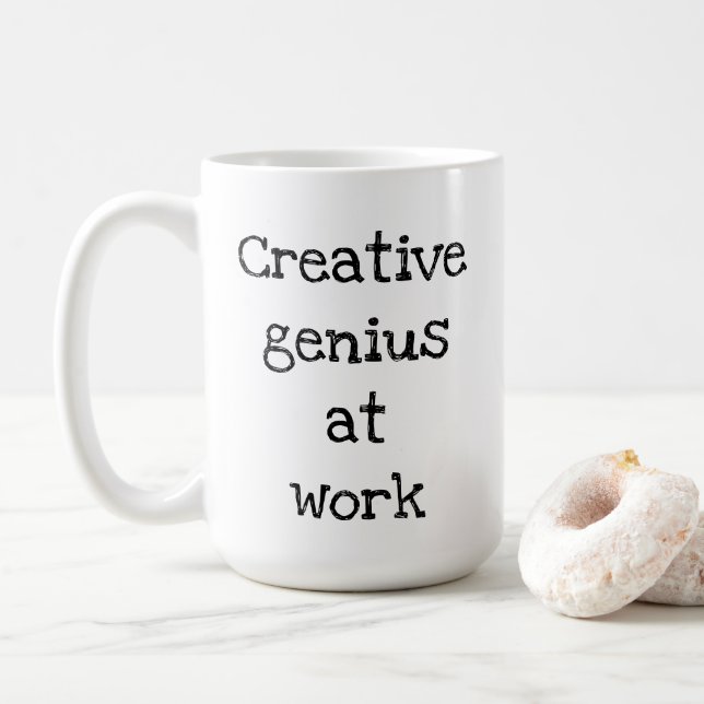 Creative Genius au travail Mug (Avec donut)