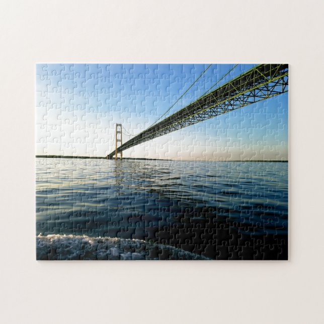 Creative Mackinaw Bridge eau photo jigsaw puzzle (Horizontal)