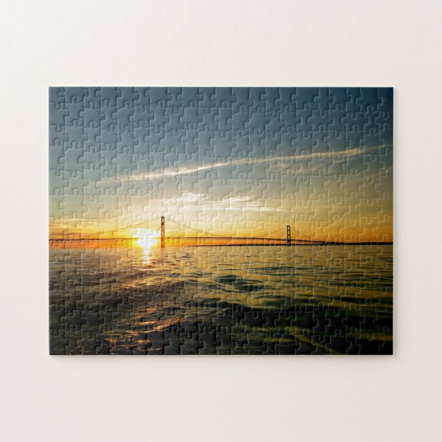 Creative Mackinaw pont eau photo jigsaw puzzle (Horizontal)
