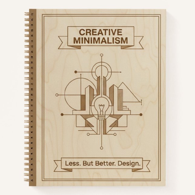 Creative Minimalism Less But Better Wood Journal (Devant)