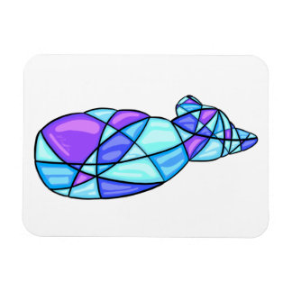Creative Stained Glass Cat Magnet Blue