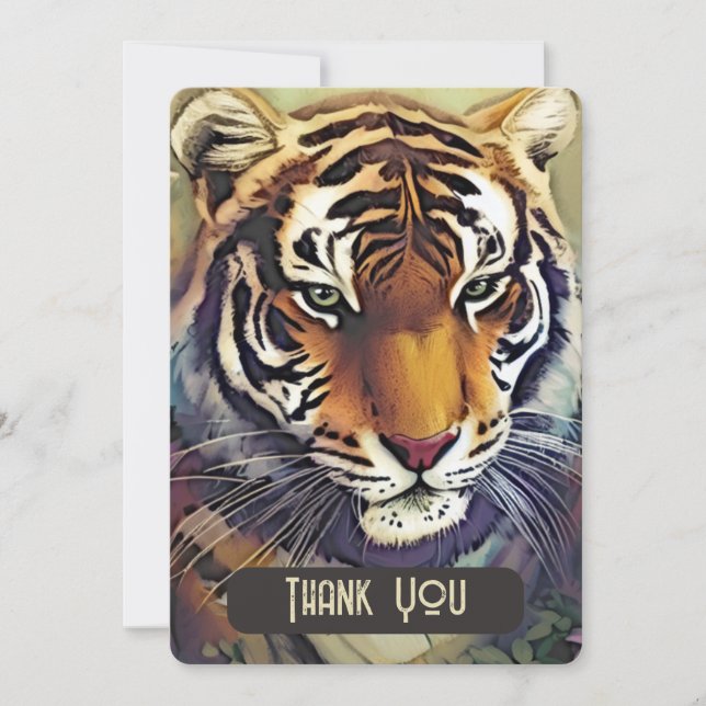 Creative Tiger Carte de remerciements (Devant)