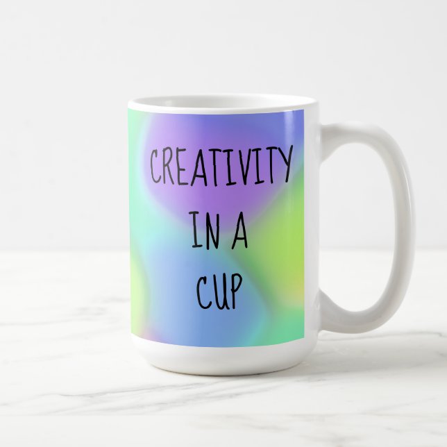 Créativité dans une tasse de café colorée (Droite)