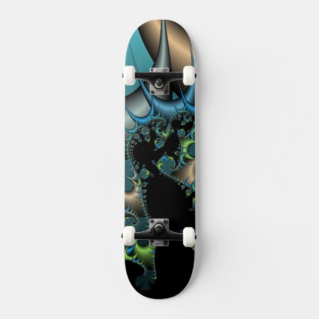 Creature profonde de l'espace Fractal skateboard (Recto)