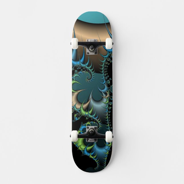 Creature profonde de l'espace Fractal skateboard (Recto)