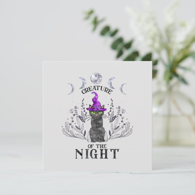 Créatures de la nuit - Chat noir d'Halloween (Debout devant)