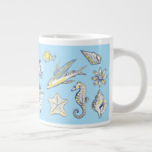 Créatures de la tasse à café géante de l'océan