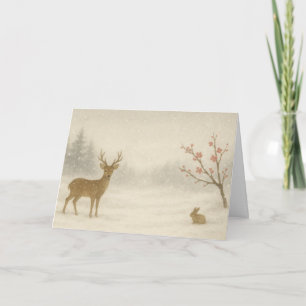 Créatures forestières - Carte de Noël