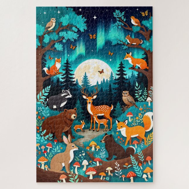 Créatures Magiques de la Forêt - Puzzle du Cerf (Vertical)