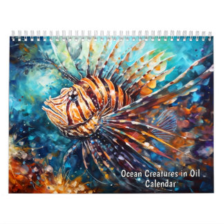Créatures océaniques à l'huile – Calendrier