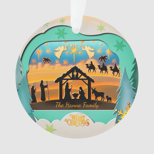 Crèche de Noël 3D | Fête religieuse  (devant)