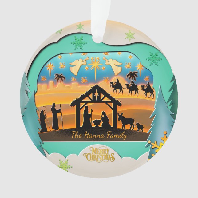 Crèche de Noël 3D | Fête religieuse  (devant)