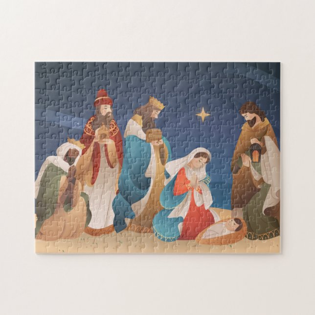 Crèche de Noël Puzzle (Horizontal)